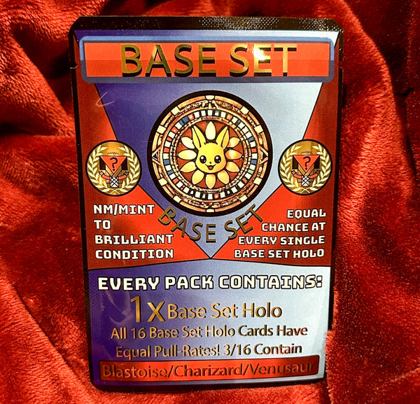 Base Set Holo Pack — Premium (Guaranteed 1999 Holo Rare) — sealed vintage WOTC Pokémon mystery pack, NM–Mint