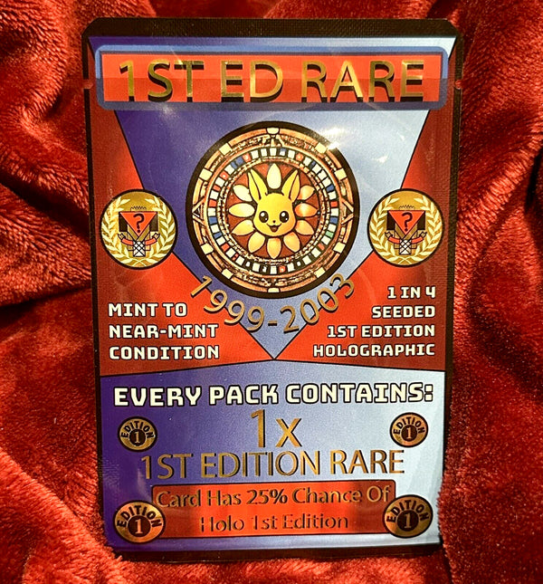 1st Edition Rare Pack — Premium (Guaranteed 1st Edition Rare) — sealed vintage WOTC Pokémon mystery pack, NM–Mint