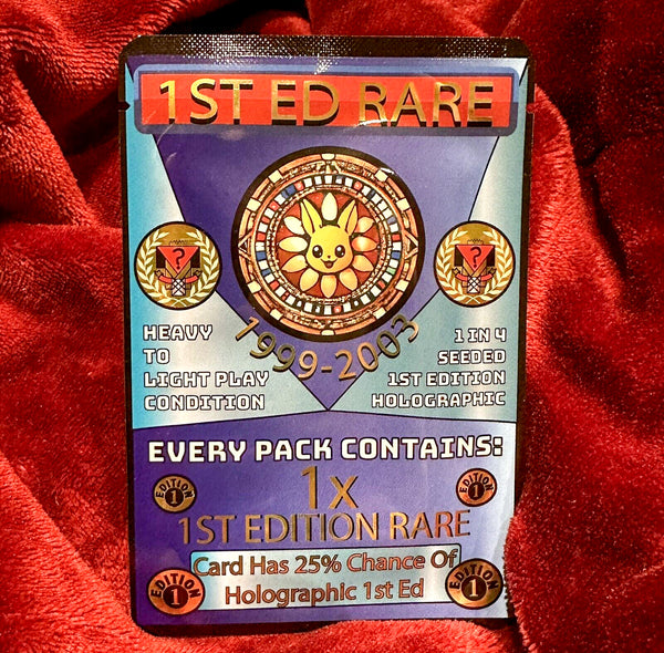 1st Edition Rare Pack — Classic (Guaranteed 1st Edition Rare) — sealed vintage WOTC Pokémon mystery pack, played condition