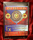 1st Edition Graded Pack — One Graded 8–10 WOTC Card — sealed graded vintage Pokémon mystery pack, graded 8–10