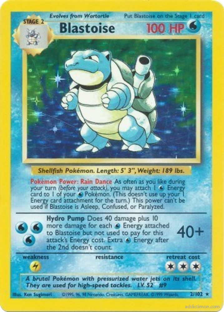 Base Set Blastoise holo, Unlimited