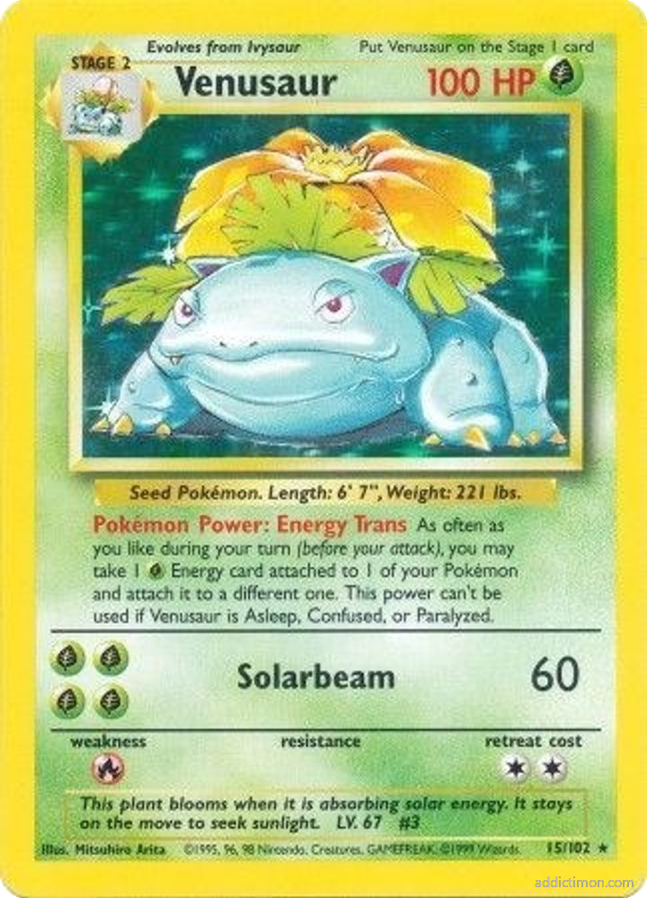 Base Set Venusaur holo, Unlimited